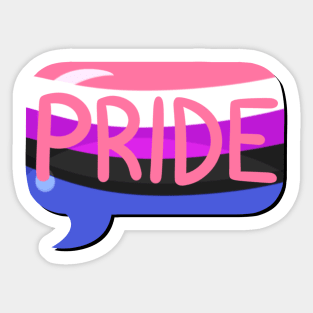 LGBTQ+ Pride Flag Bubble - Genderfluid Sticker